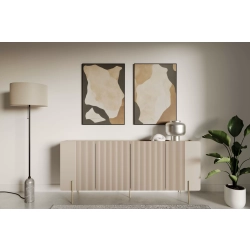 Komoda Malmi 200 cm - kaszmir / złote nóżki